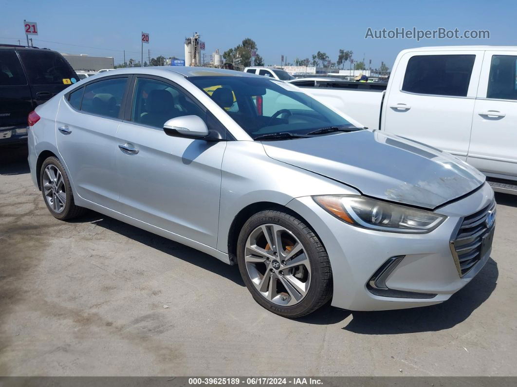 2017 Hyundai Elantra Limited Silver vin: 5NPD84LF4HH039206