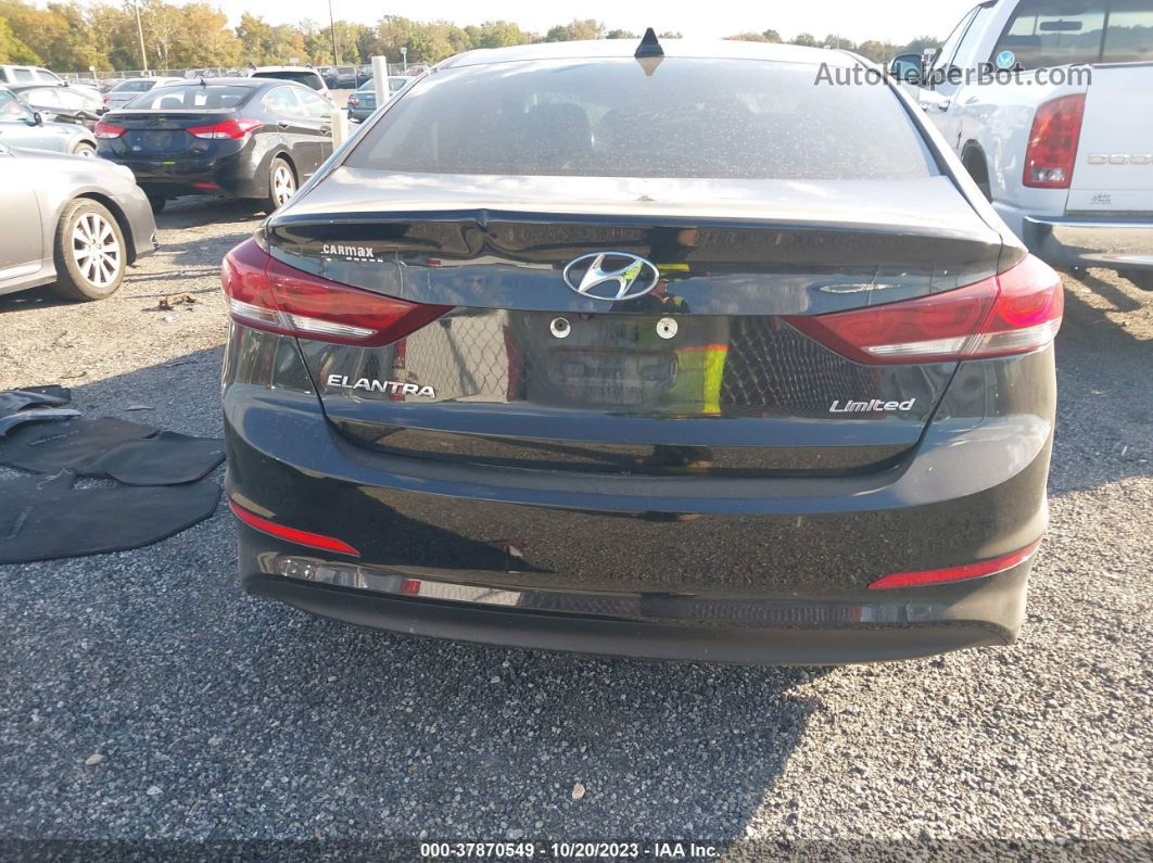 2017 Hyundai Elantra Limited Черный vin: 5NPD84LF4HH105883