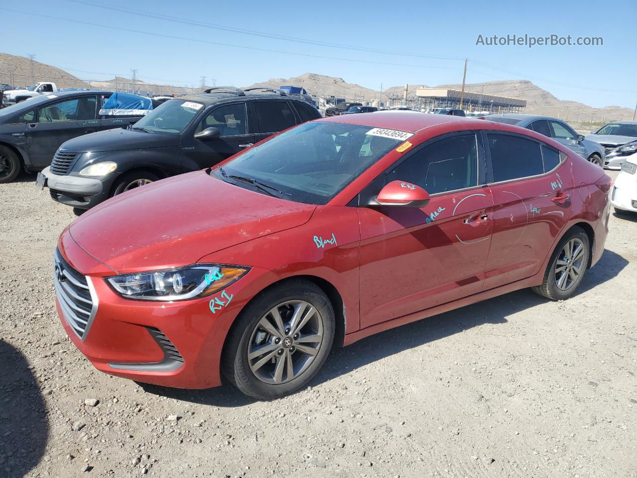 2017 Hyundai Elantra Se Красный vin: 5NPD84LF4HH118312