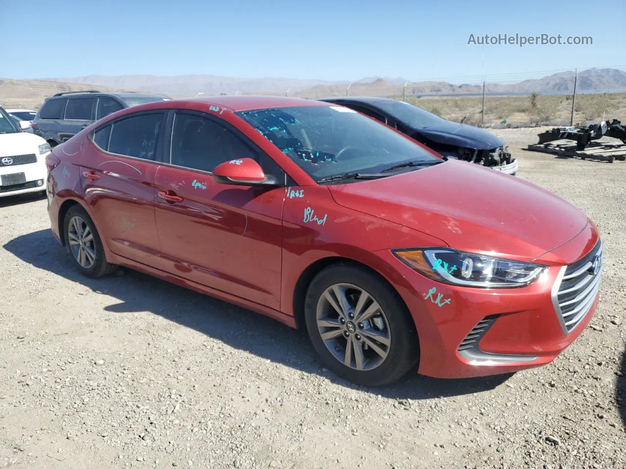 2017 Hyundai Elantra Se Красный vin: 5NPD84LF4HH118312