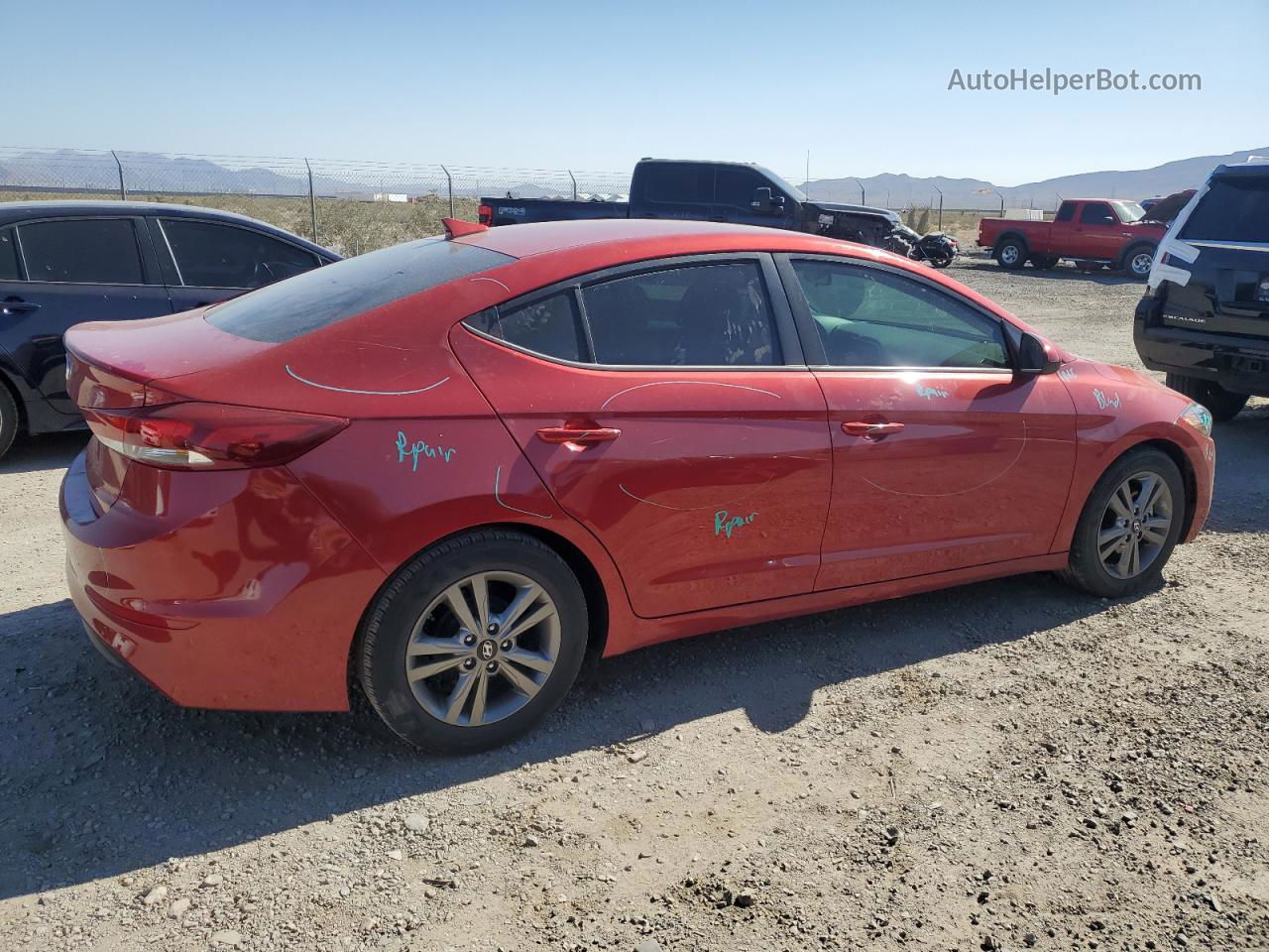 2017 Hyundai Elantra Se Красный vin: 5NPD84LF4HH118312