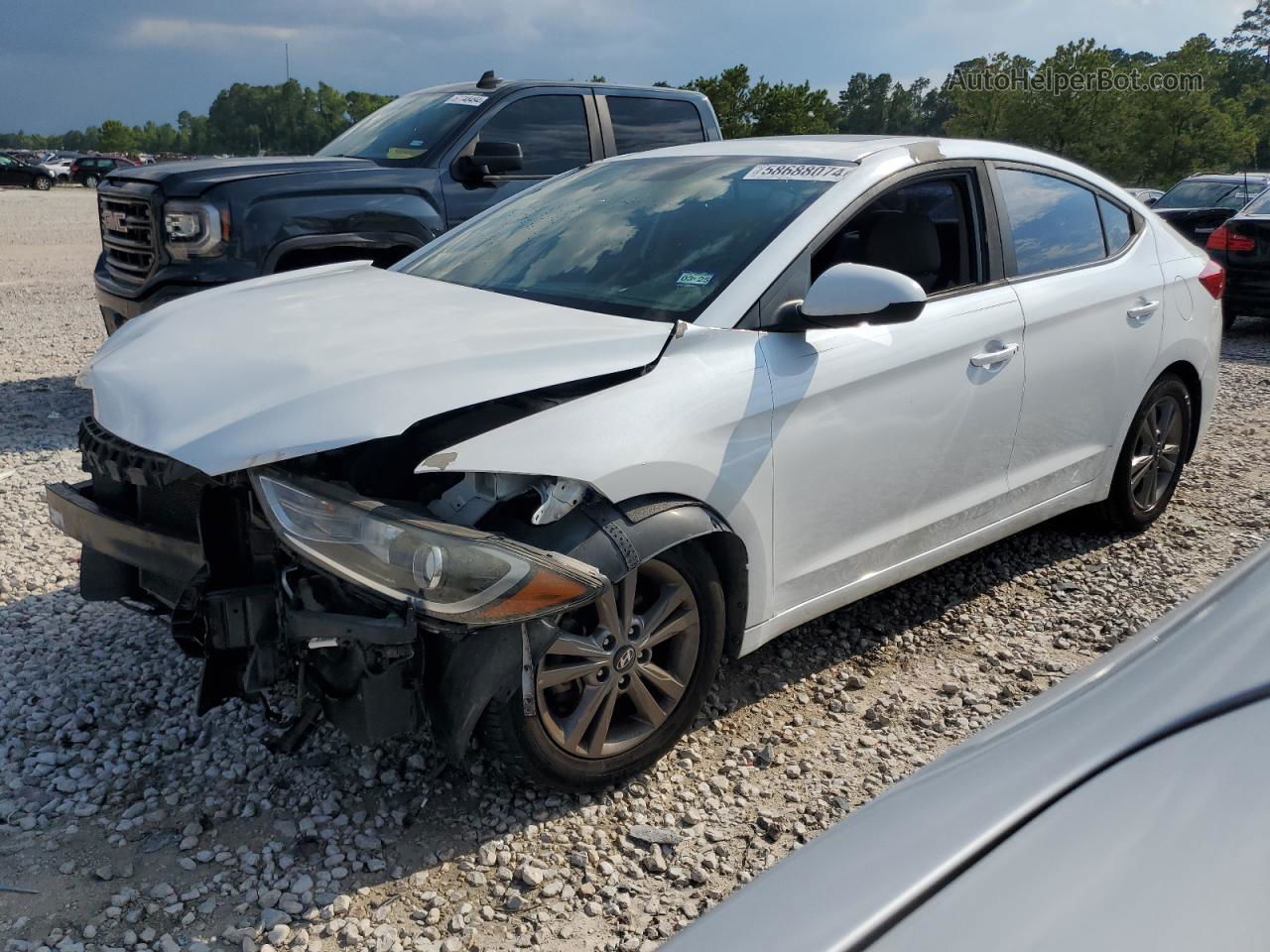 2017 Hyundai Elantra Se White vin: 5NPD84LF4HH170880