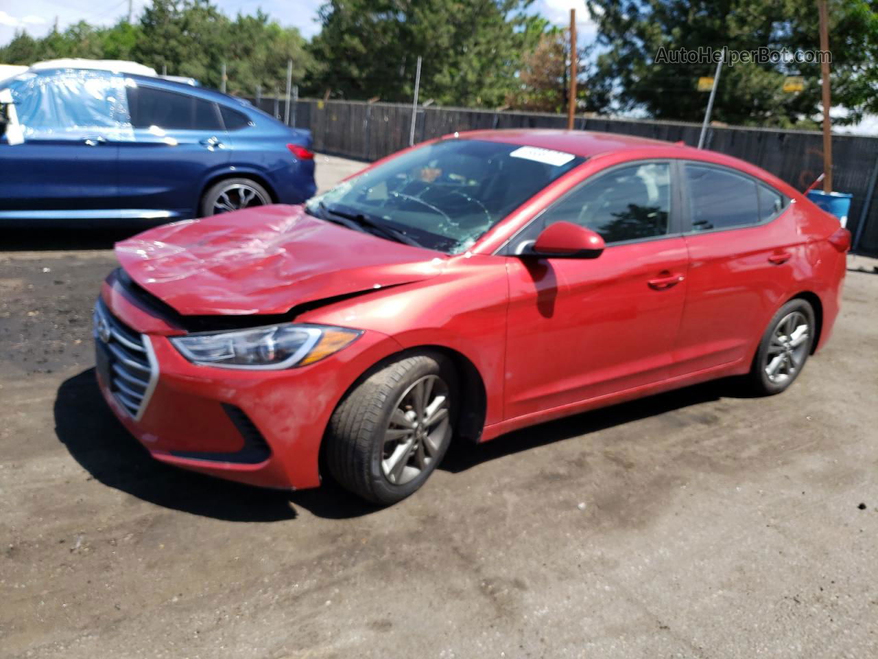 2017 Hyundai Elantra Se Красный vin: 5NPD84LF4HH210889