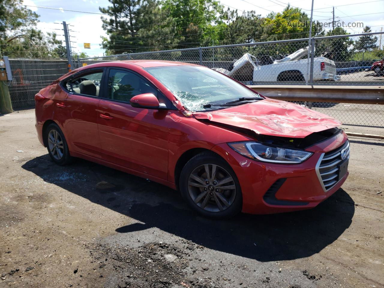 2017 Hyundai Elantra Se Red vin: 5NPD84LF4HH210889