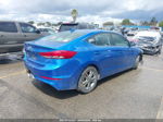 2018 Hyundai Elantra Sel Синий vin: 5NPD84LF4JH214558