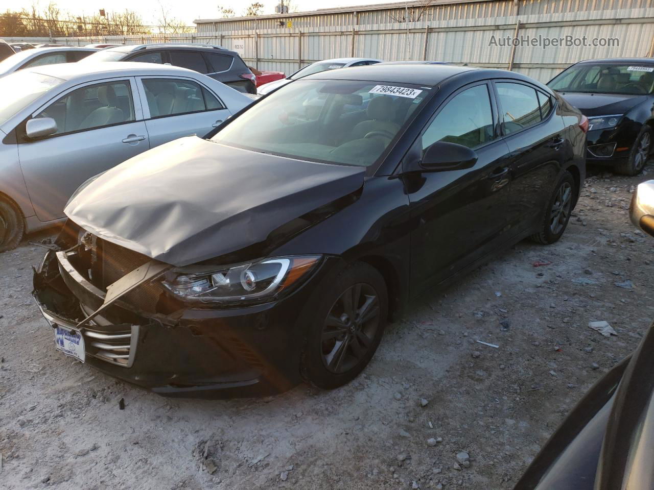 2018 Hyundai Elantra Sel Black vin: 5NPD84LF4JH226693