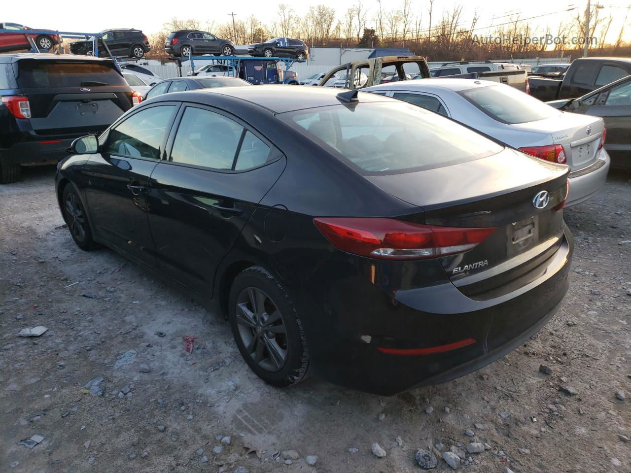 2018 Hyundai Elantra Sel Black vin: 5NPD84LF4JH226693