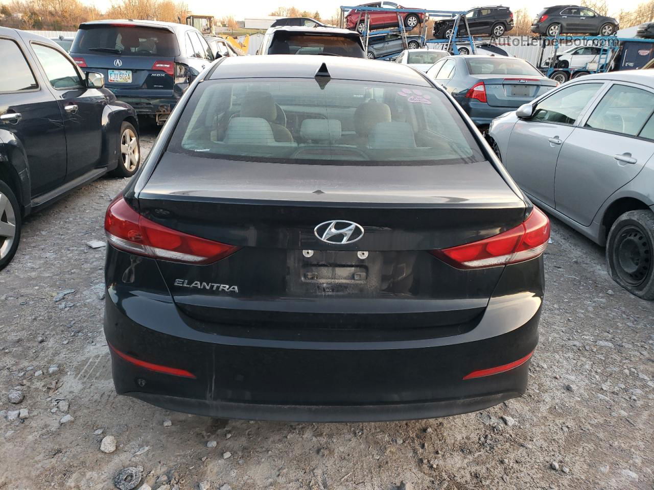 2018 Hyundai Elantra Sel Black vin: 5NPD84LF4JH226693