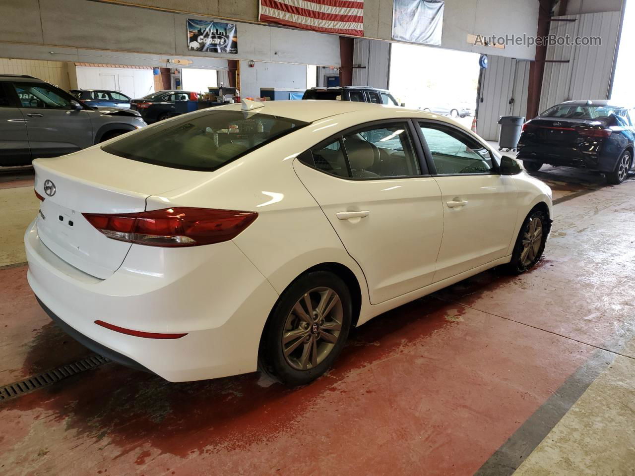 2018 Hyundai Elantra Sel White vin: 5NPD84LF4JH233806