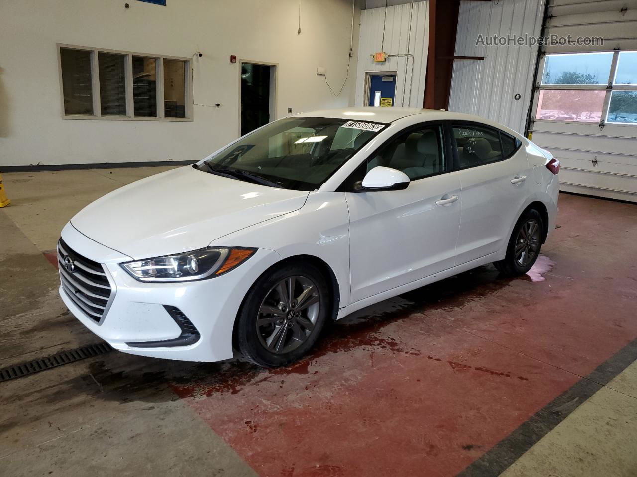 2018 Hyundai Elantra Sel White vin: 5NPD84LF4JH233806