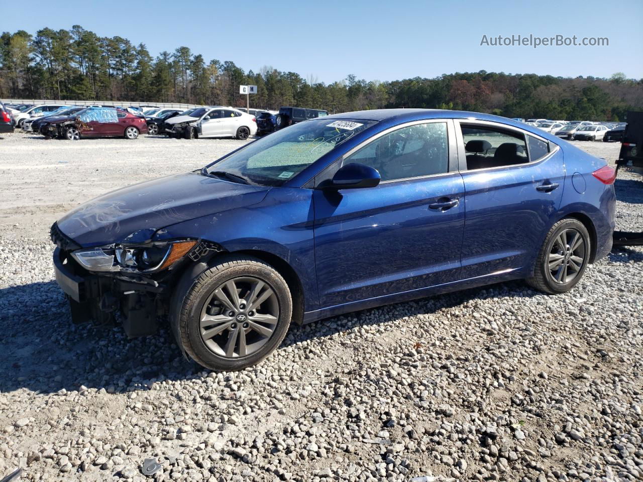 2018 Hyundai Elantra Sel Blue vin: 5NPD84LF4JH254462