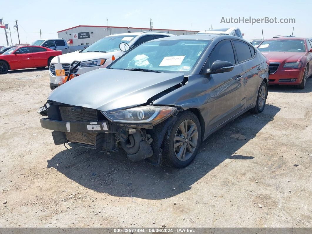 2018 Hyundai Elantra Value Edition Gray vin: 5NPD84LF4JH272489