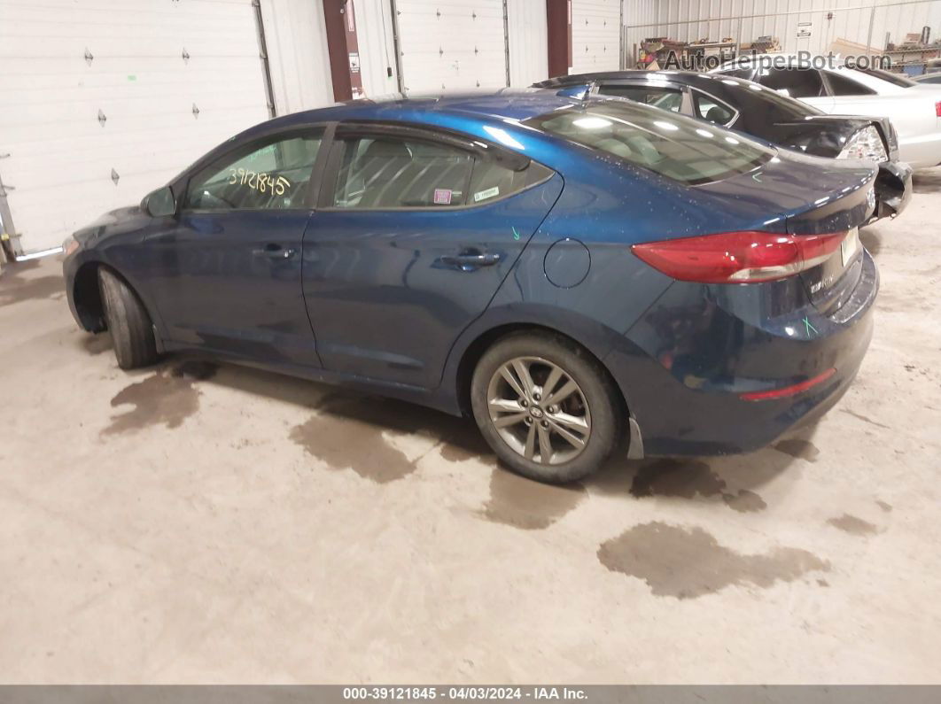 2018 Hyundai Elantra Sel Синий vin: 5NPD84LF4JH283721