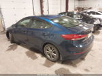 2018 Hyundai Elantra Sel Синий vin: 5NPD84LF4JH283721