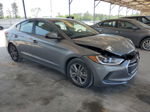 2018 Hyundai Elantra Sel Gray vin: 5NPD84LF4JH296131