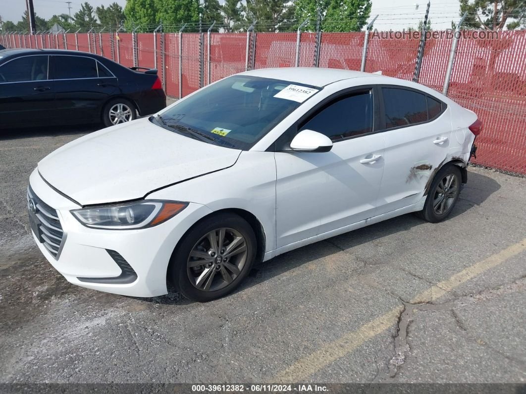 2018 Hyundai Elantra Sel White vin: 5NPD84LF4JH298221