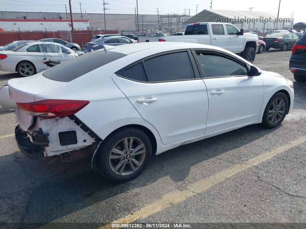 2018 Hyundai Elantra Sel White vin: 5NPD84LF4JH298221