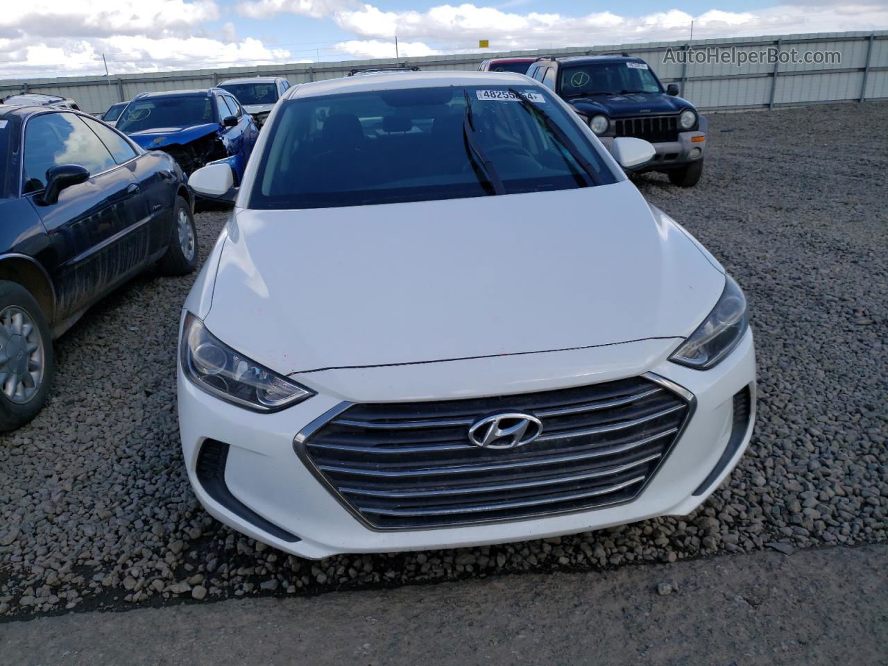 2018 Hyundai Elantra Sel White vin: 5NPD84LF4JH314627