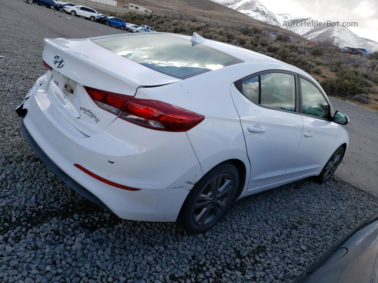 2018 Hyundai Elantra Sel White vin: 5NPD84LF4JH314627