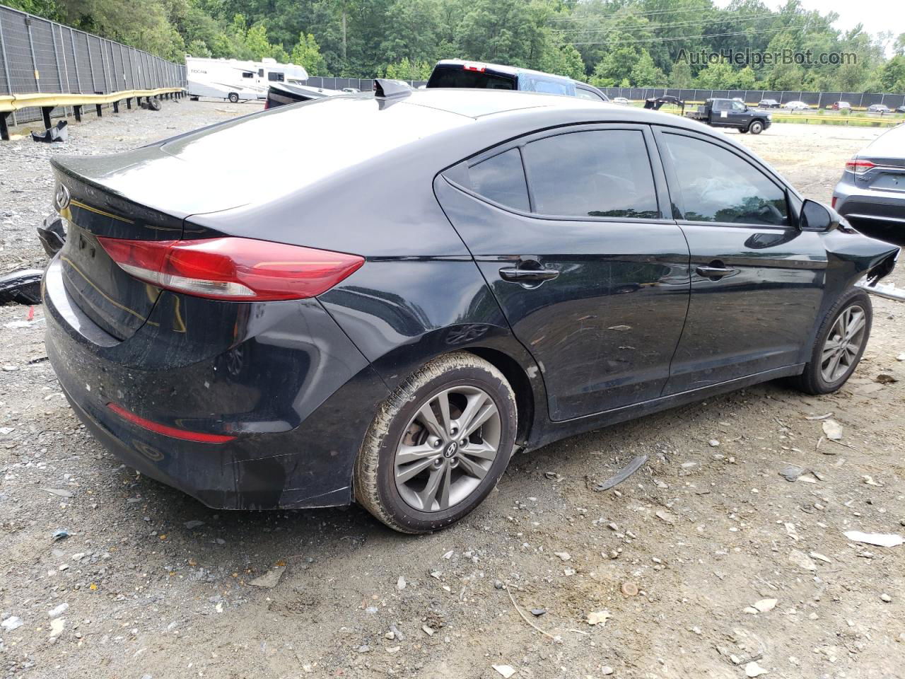 2018 Hyundai Elantra Sel Black vin: 5NPD84LF4JH326101