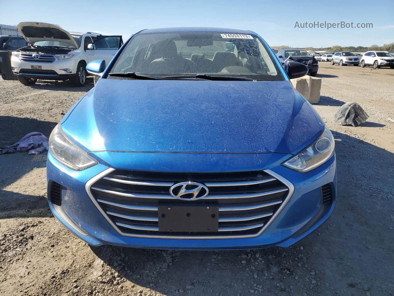 2018 Hyundai Elantra Sel Blue vin: 5NPD84LF4JH329614