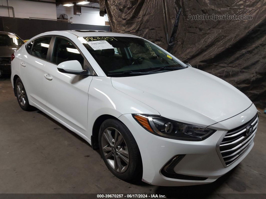 2018 Hyundai Elantra Value Edition White vin: 5NPD84LF4JH343836