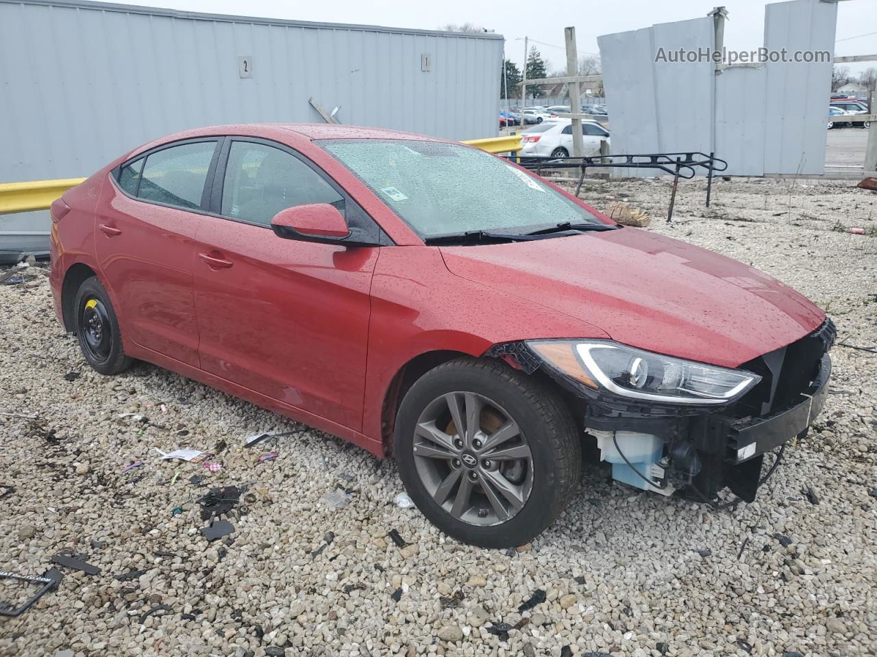 2018 Hyundai Elantra Sel Red vin: 5NPD84LF4JH356330