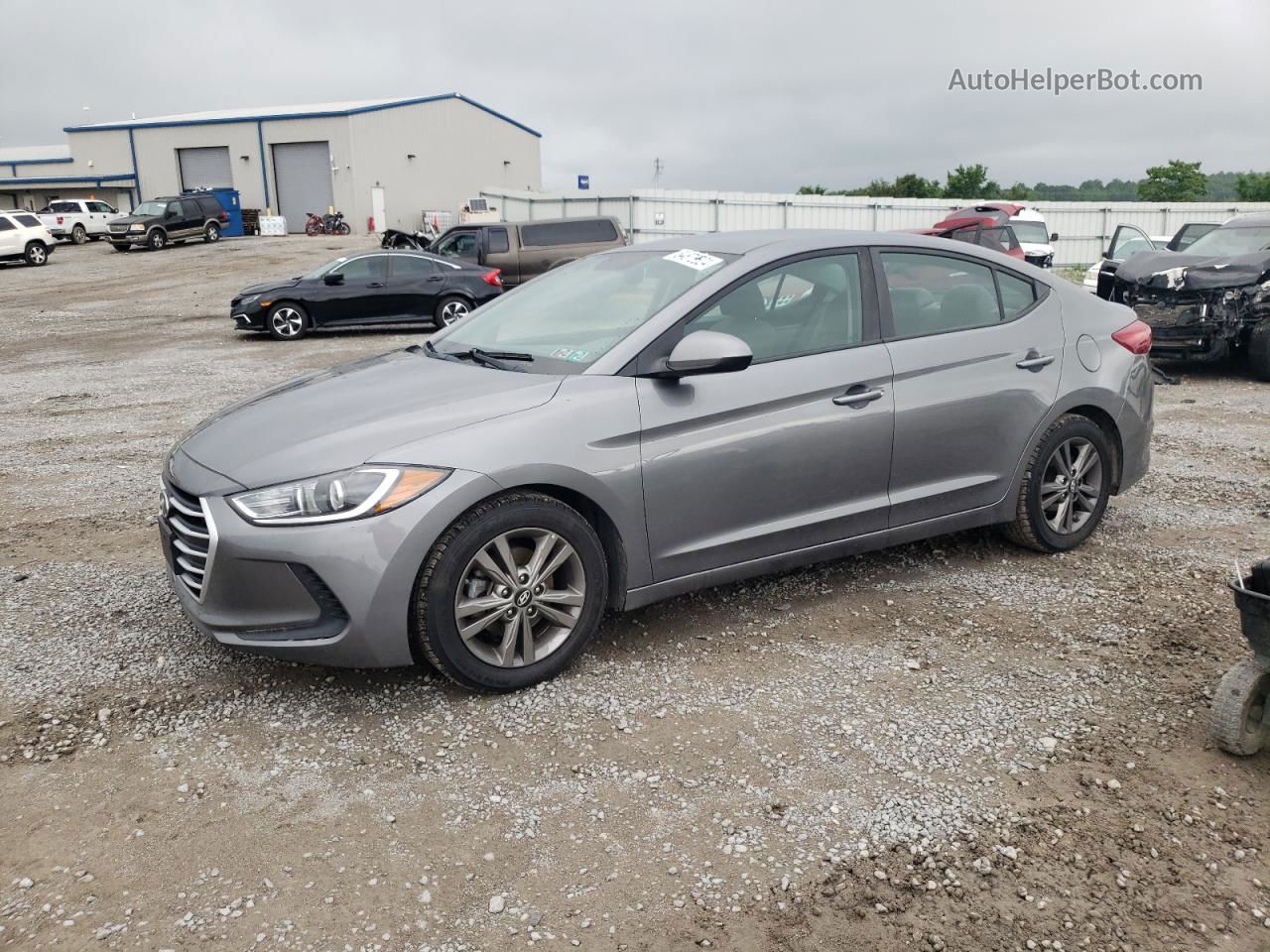 2018 Hyundai Elantra Sel Gray vin: 5NPD84LF4JH357705