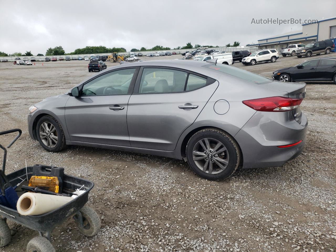 2018 Hyundai Elantra Sel Gray vin: 5NPD84LF4JH357705