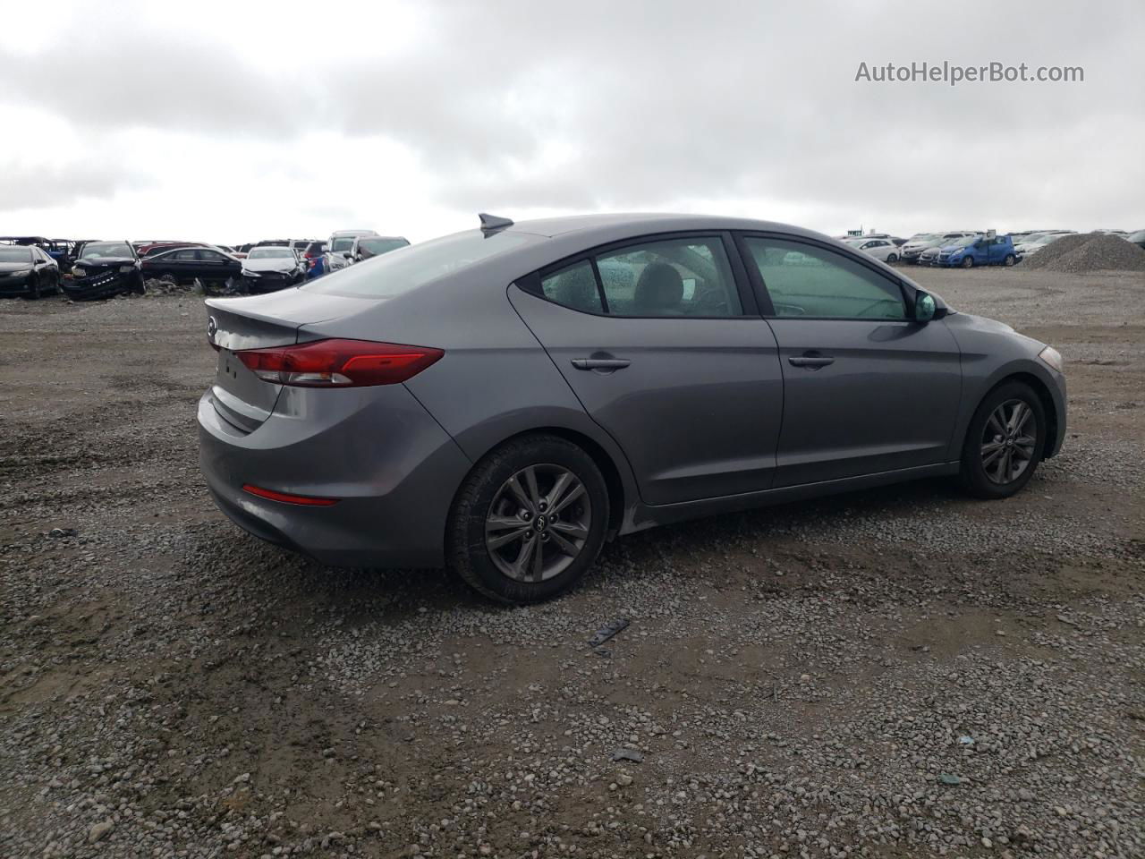 2018 Hyundai Elantra Sel Gray vin: 5NPD84LF4JH357705