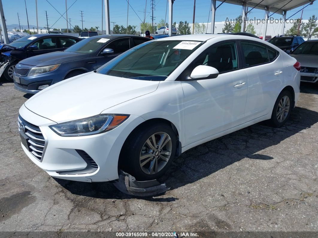 2018 Hyundai Elantra Sel White vin: 5NPD84LF4JH361866