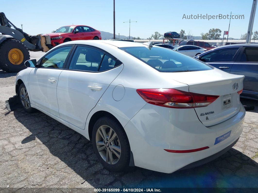 2018 Hyundai Elantra Sel White vin: 5NPD84LF4JH361866