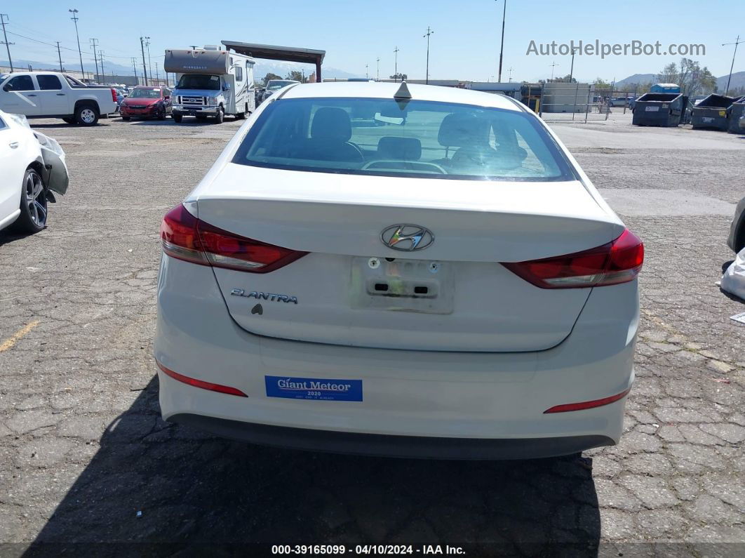 2018 Hyundai Elantra Sel White vin: 5NPD84LF4JH361866