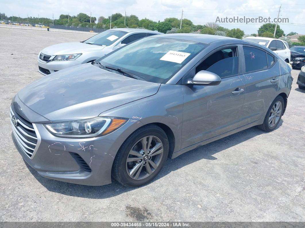 2018 Hyundai Elantra Sel Gray vin: 5NPD84LF4JH371538