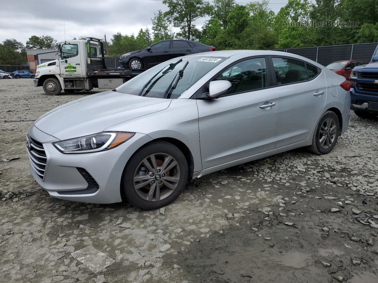 2018 Hyundai Elantra Sel Silver vin: 5NPD84LF4JH387450