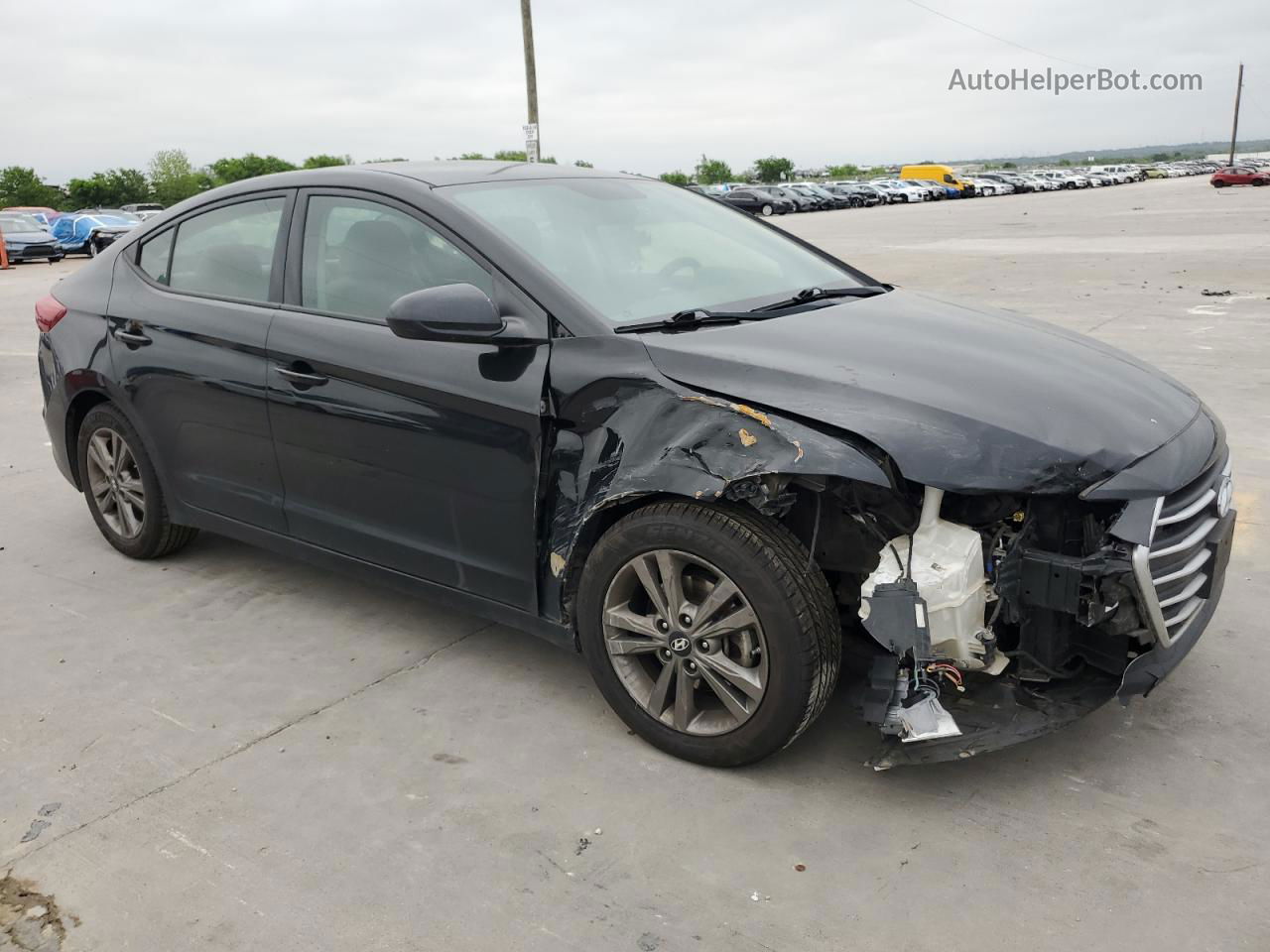 2018 Hyundai Elantra Sel Black vin: 5NPD84LF4JH394818