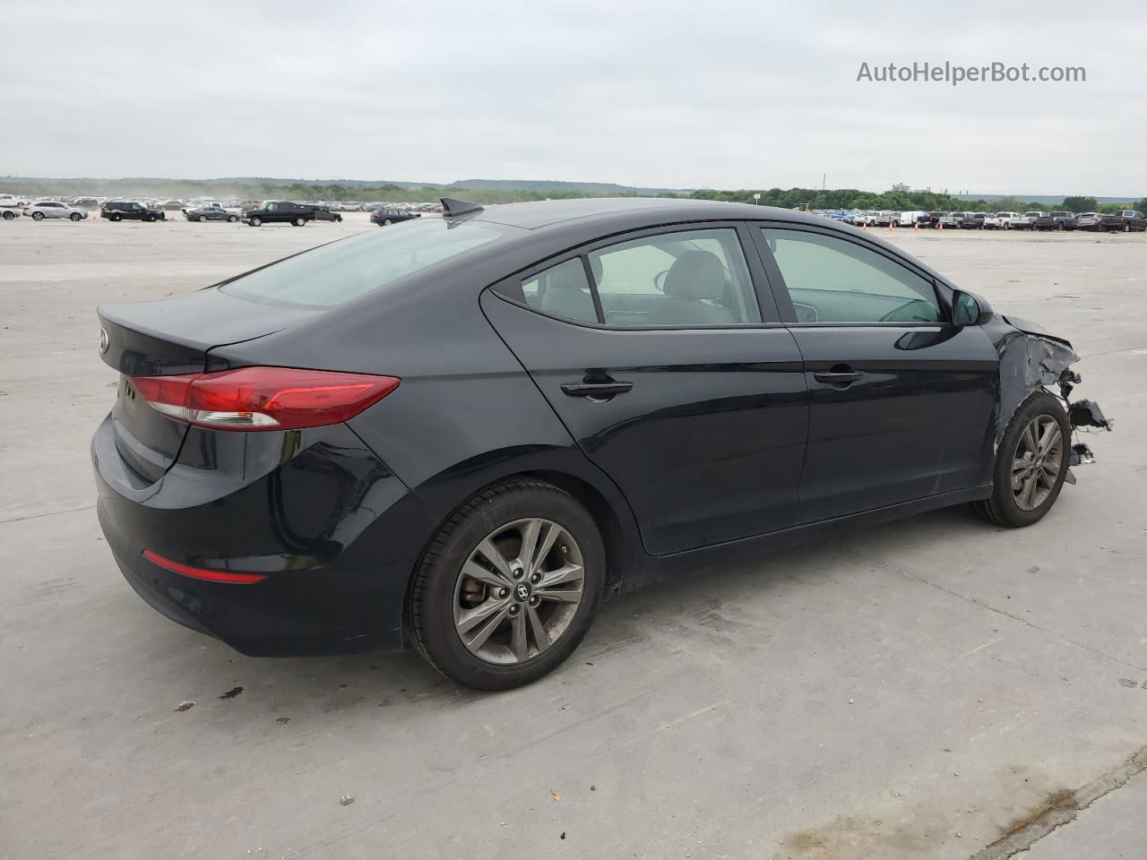 2018 Hyundai Elantra Sel Черный vin: 5NPD84LF4JH394818