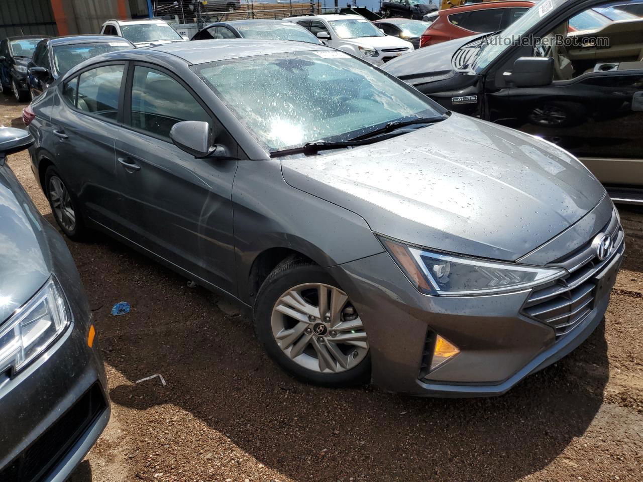 2019 Hyundai Elantra Sel Gray vin: 5NPD84LF4KH405995