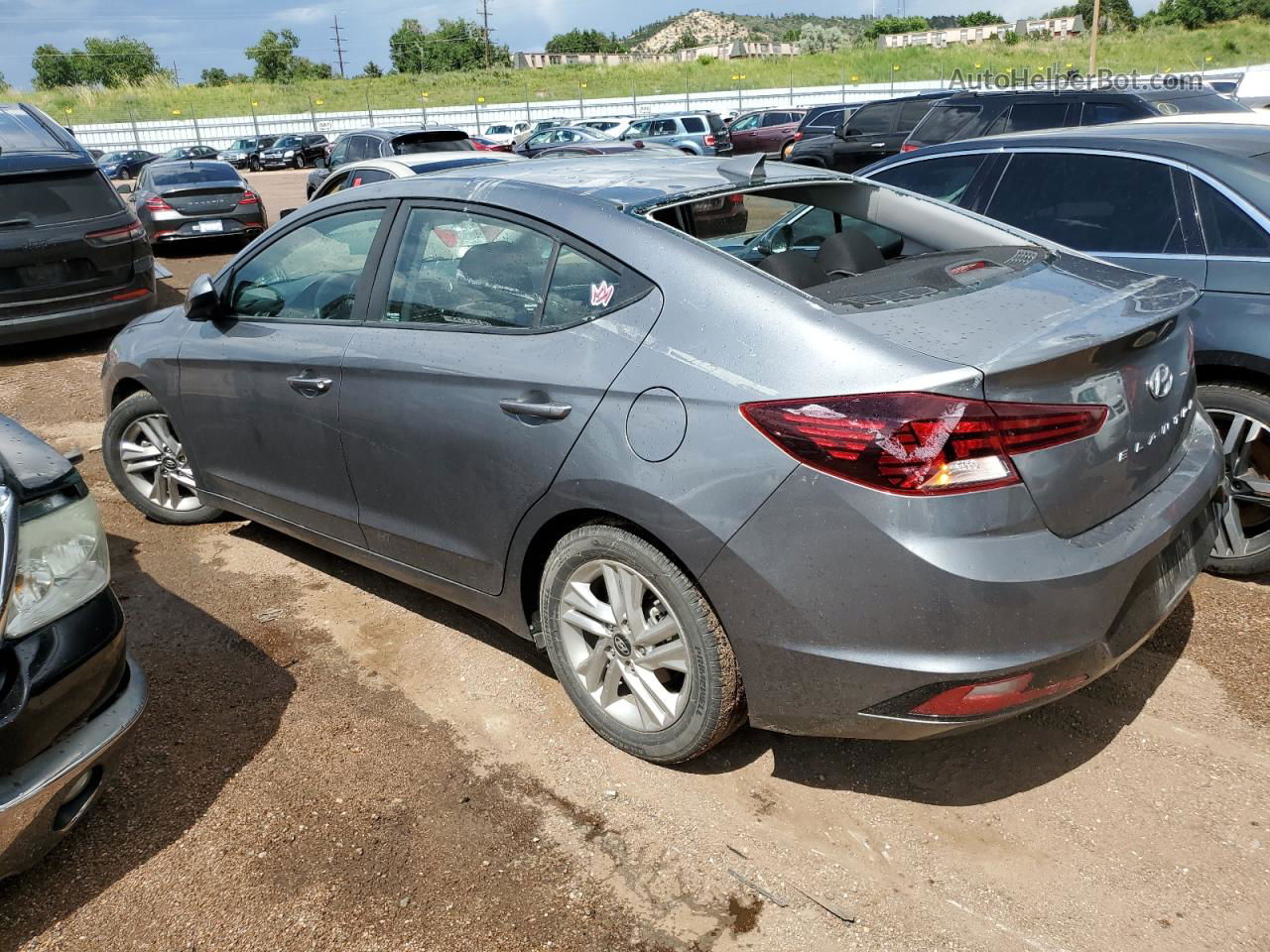 2019 Hyundai Elantra Sel Gray vin: 5NPD84LF4KH405995