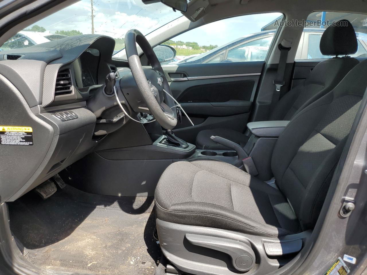 2019 Hyundai Elantra Sel Gray vin: 5NPD84LF4KH405995