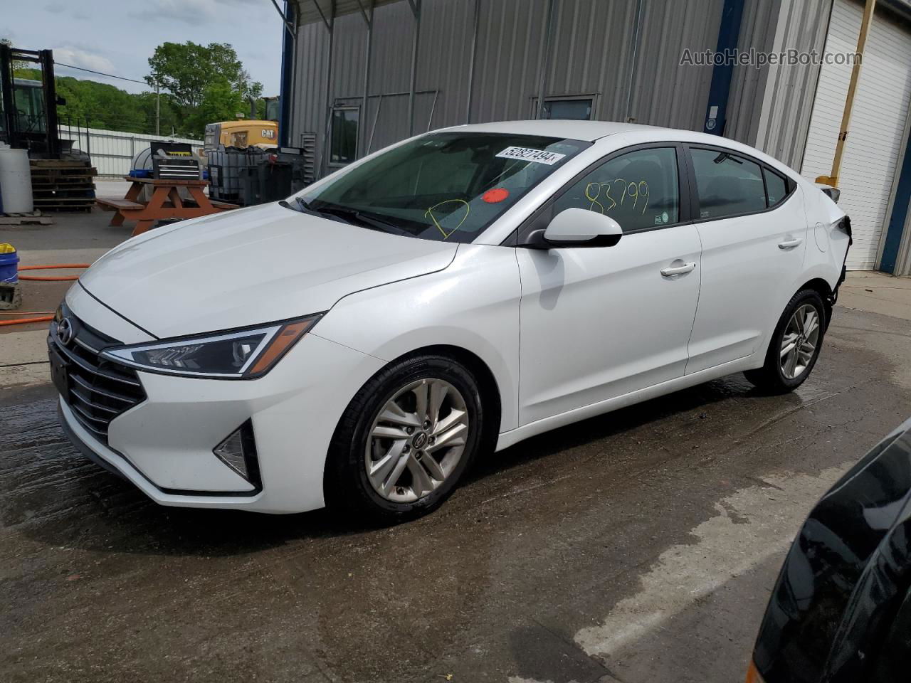 2019 Hyundai Elantra Sel White vin: 5NPD84LF4KH418679