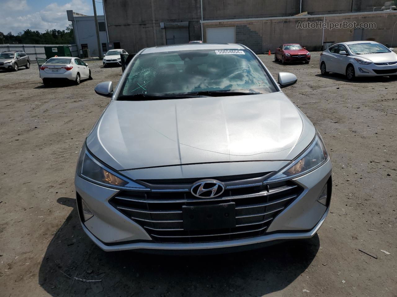 2019 Hyundai Elantra Sel Silver vin: 5NPD84LF4KH424563