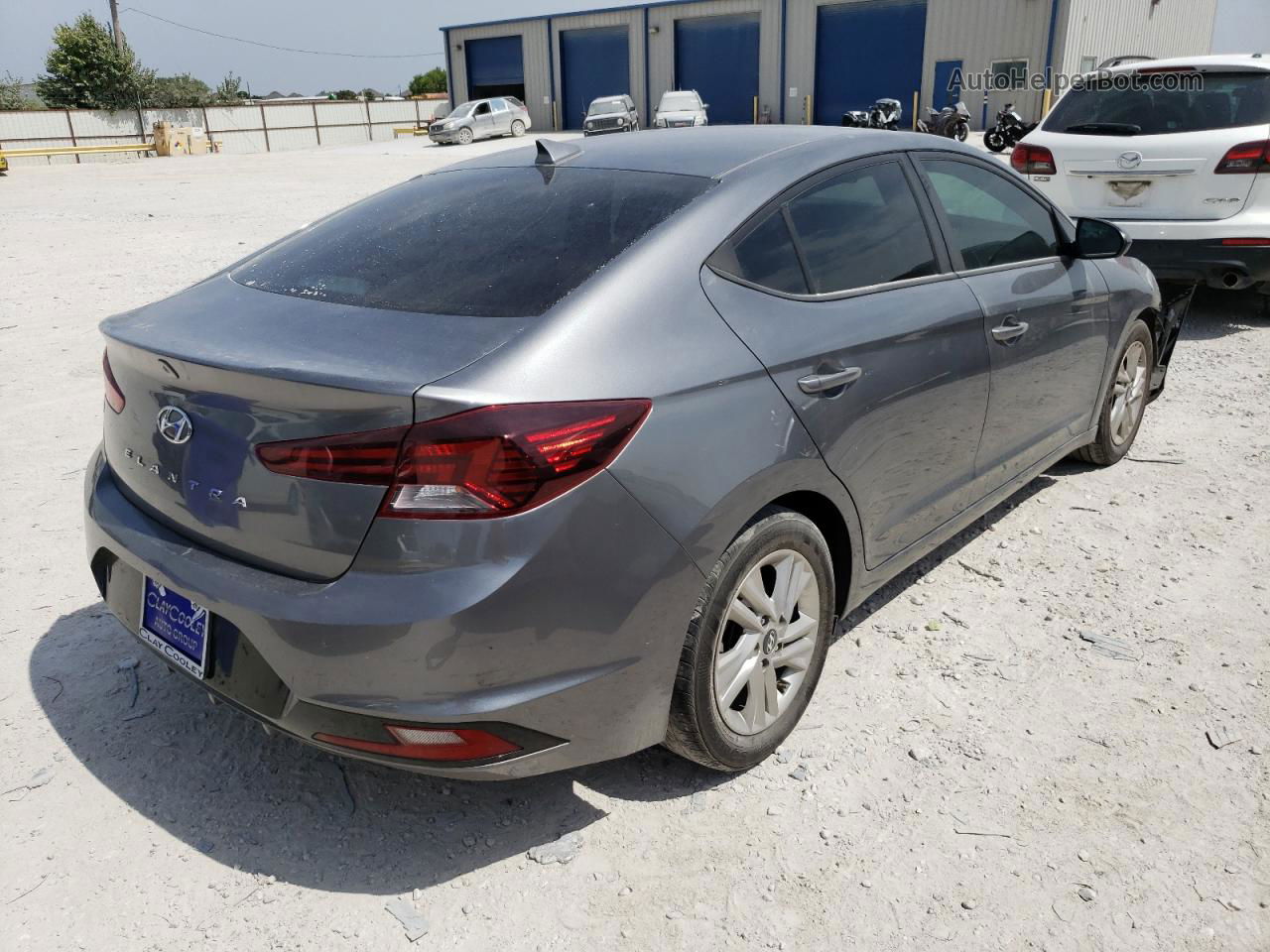 2019 Hyundai Elantra Sel Gray vin: 5NPD84LF4KH440214