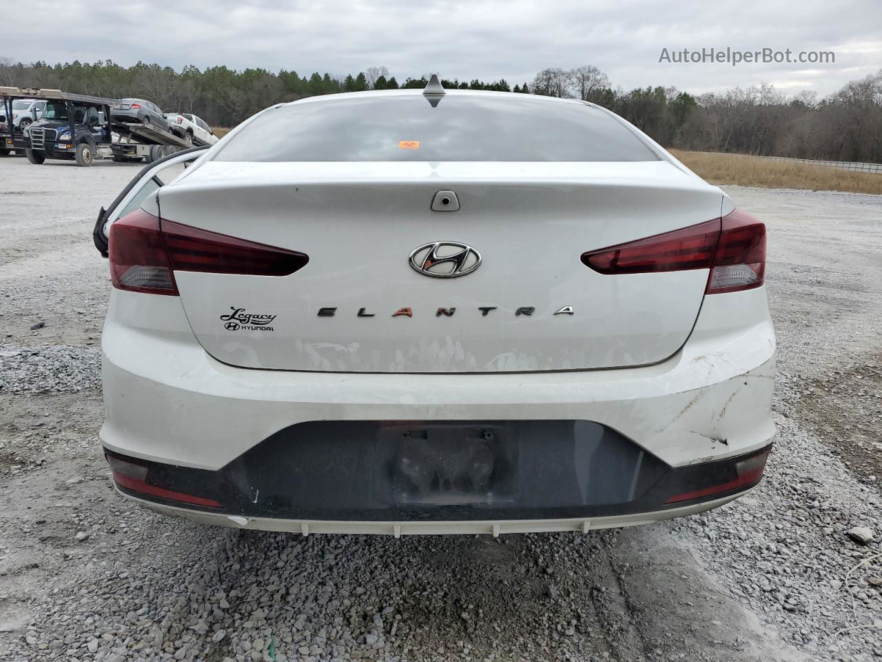 2019 Hyundai Elantra Sel White vin: 5NPD84LF4KH449480