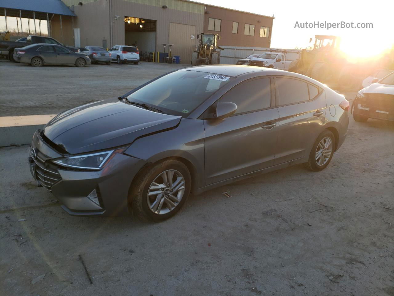 2019 Hyundai Elantra Sel Gray vin: 5NPD84LF4KH470829