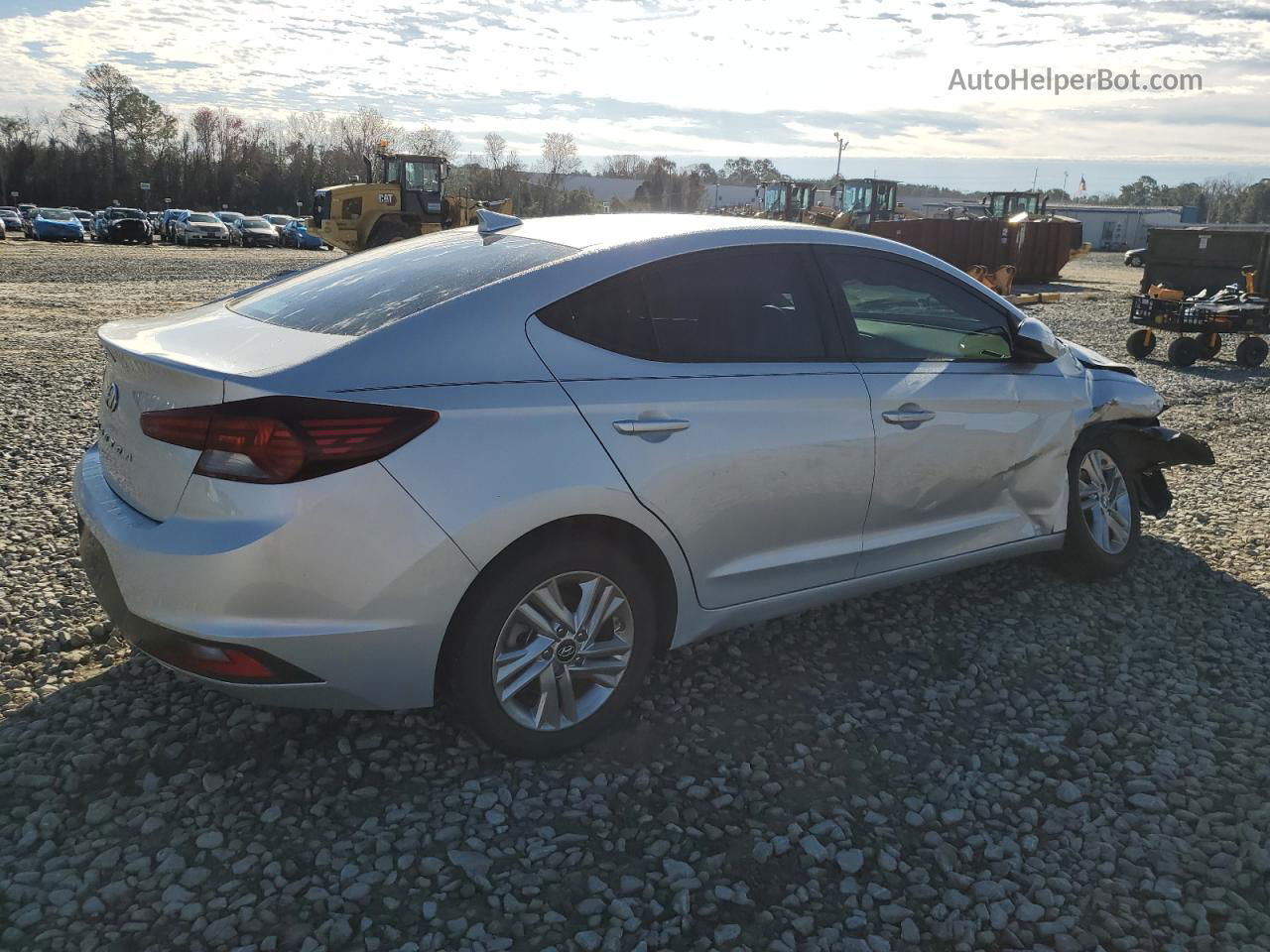 2019 Hyundai Elantra Sel Silver vin: 5NPD84LF4KH470913