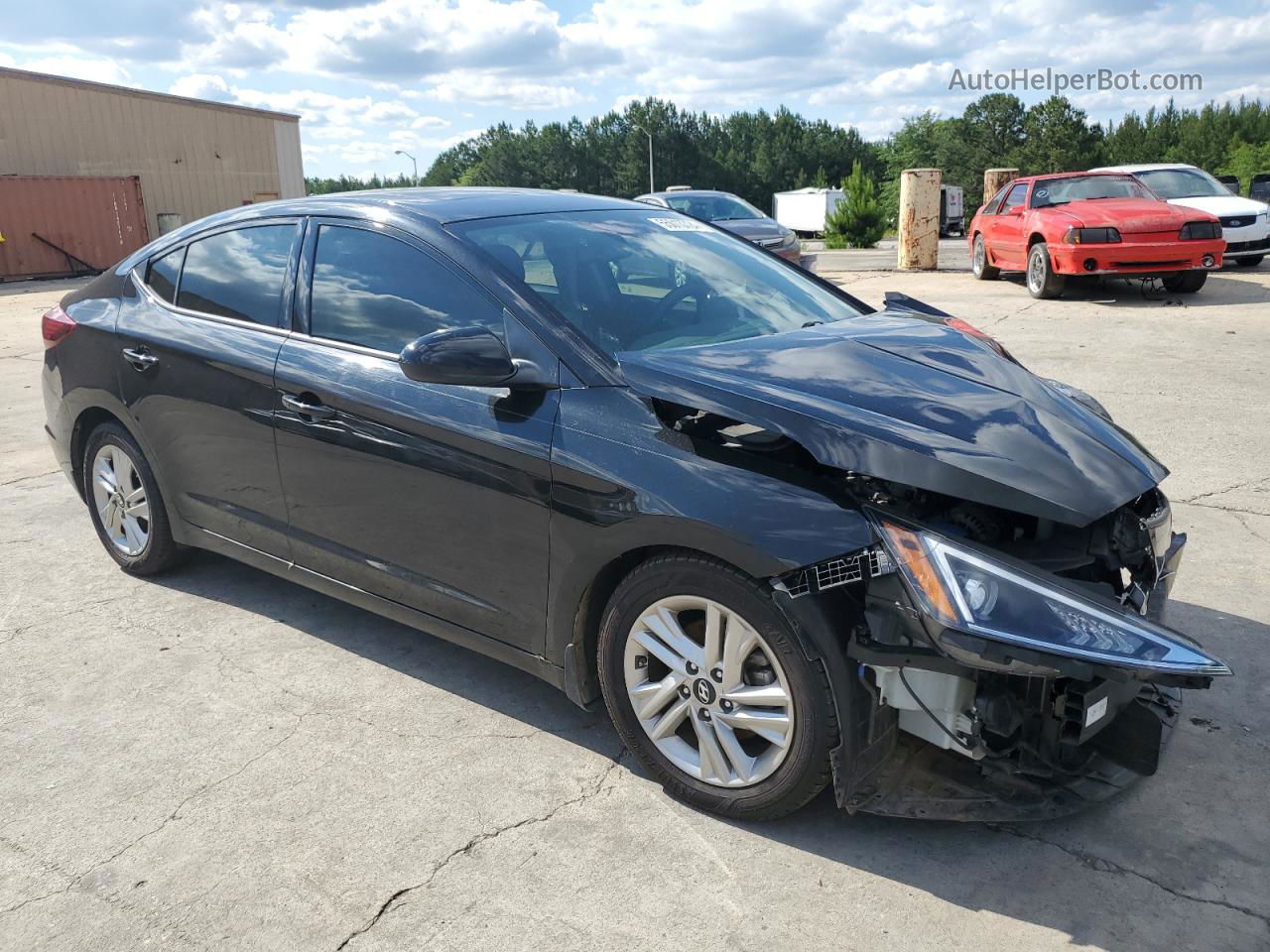 2019 Hyundai Elantra Sel Black vin: 5NPD84LF4KH476680