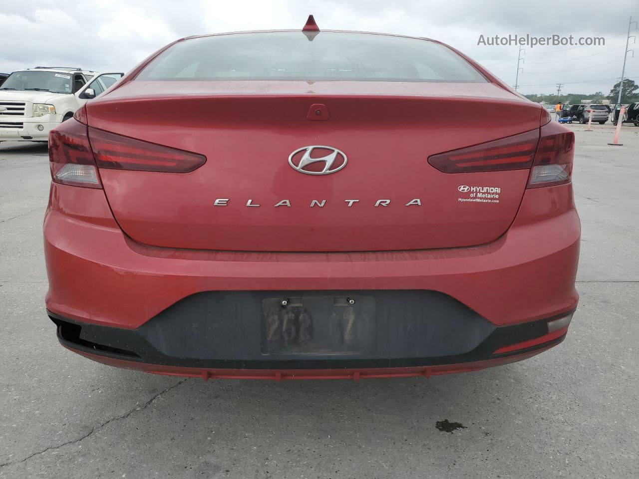 2019 Hyundai Elantra Sel Красный vin: 5NPD84LF4KH477957