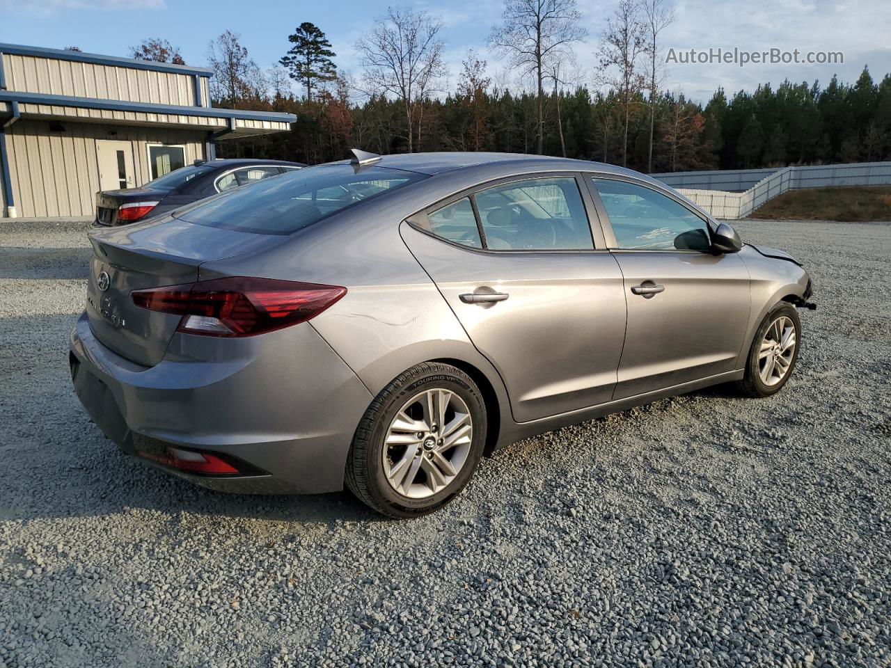 2019 Hyundai Elantra Sel Gray vin: 5NPD84LF4KH480924