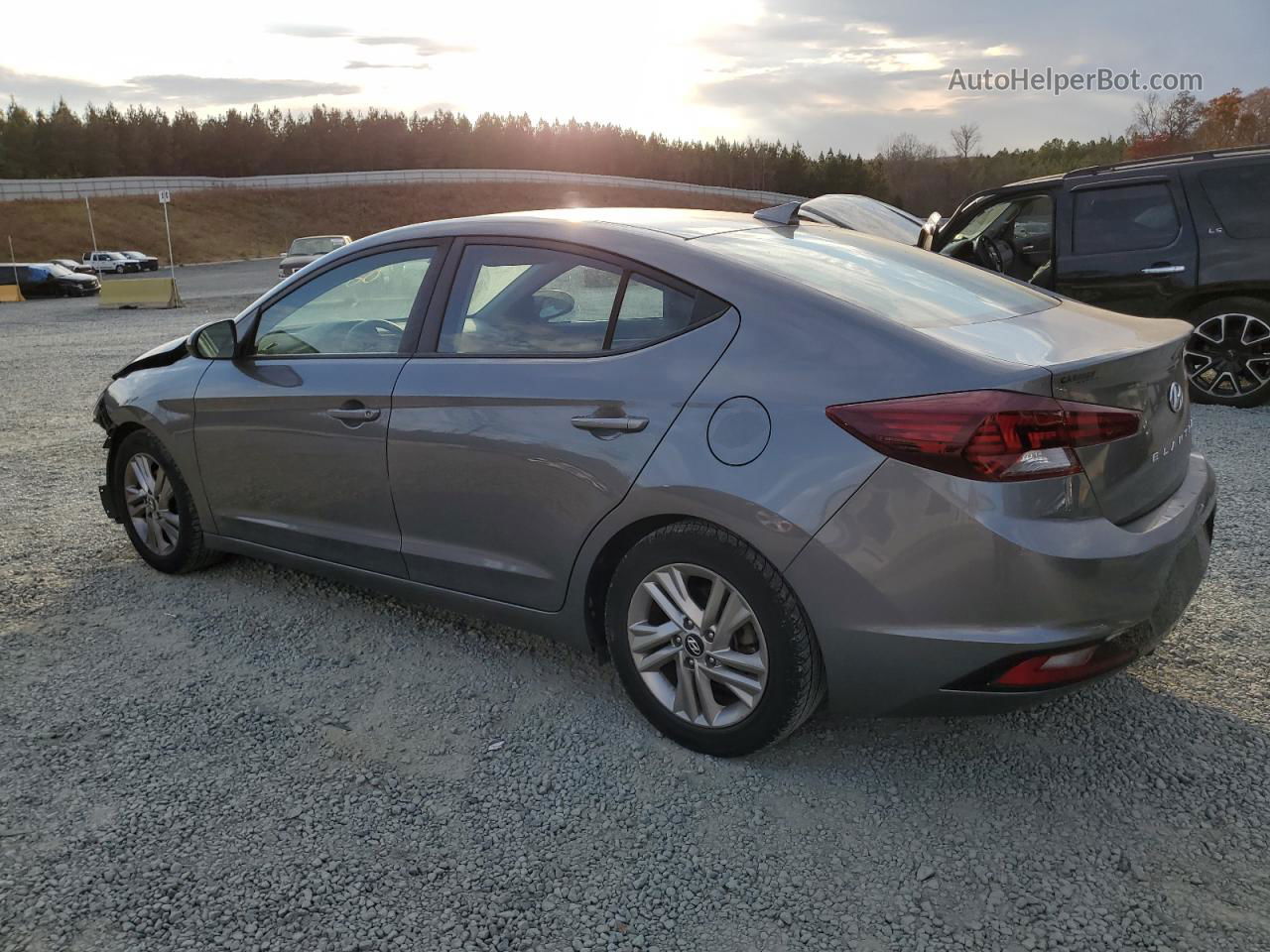 2019 Hyundai Elantra Sel Gray vin: 5NPD84LF4KH480924